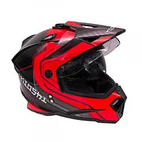 Шлем кроссовый KIOSHI Fighter 802 Red Black 2021 