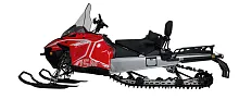 Снегоход OSM SM1000 Красный 