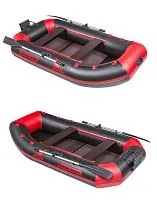 Лодка надувная ПВХ GAVIAL Lux 280 НТНД ELEGANT (Черный/красный)