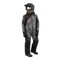 Комбинезон детский утеплённый FXR CX Black Cheetah/Mint-E Pink 2024