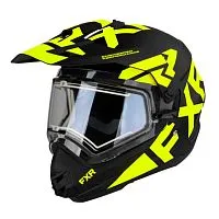 Шлем кроссовый с подогревом FXR Torque X Team Black Hi Vis 2022 