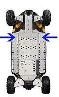 Защита Днище боковая часть BRP SSV CAN-AM Maverick Алюминий 