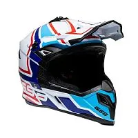 Шлем кроссовый GSB XP-20 MO Design Blanco Blue Rosso 2023