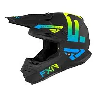 Шлем кроссовый FXR Legion Black Blue Hi Vis 2022 