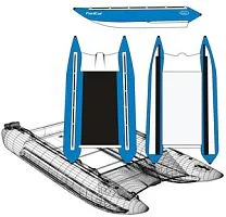Лодка надувная ПВХ Баджер Fast Cat 410 Катамаран 