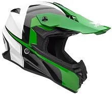 Шлем кроссовый VEGA V-FLO Green Black White 2023