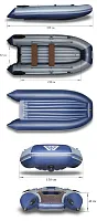 Лодка надувная ПВХ Флагман 330 U (Серо-синий)