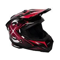 Шлем кроссовый KIOSHI Holeshot 801 Black Red 2021 
