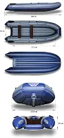 Лодка надувная ПВХ Флагман 380 IGLA (Серо-синий)