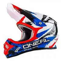 Шлем кроссовый ONEAL 3 Series Shocker Black Blue Red 2021 