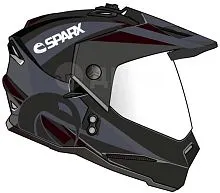 Шлем кроссовый SPARX Matador Black Gray Matt 2024