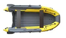Лодка надувная ПВХ REEF SKAT 350 (Желтый + темно-серый)