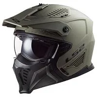 Шлем трансформер LS2 OF606 DRIFTER Solid Green 2024