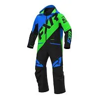 Комбинезон подростковый утеплённый FXR CX Lime Blue Fade Black 2022 