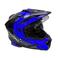 Шлем кроссовый KIOSHI Fighter 802 Blue Black 2021 
