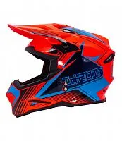 Шлем кроссовый KIOSHI Holeshot 801 Orange Blue 2021 