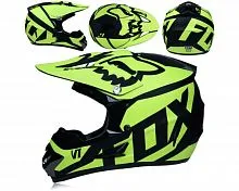 Шлем детский кроссовый FOX WLT-FX V1 Race Yellow Black 2021 