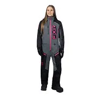 Комбинезон женский утепленный FXR Recruit Black Charcoal Fuchsia 2025