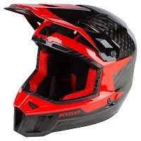 Шлем кроссовый KLIM F3 Carbon Helmet ECE Ripper Higt Risk Red 2022 