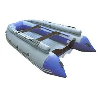 Лодка надувная ПВХ REEF Triton 420FНД (Серый + синий)