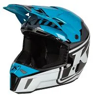 Шлем кроссовый KLIM F3 Helmet ECE Disarray Vivid Blue 2021 