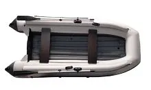 Лодка надувная ПВХ ALTAIR HD 380 НДНД Фальшборт (Бело-серый)