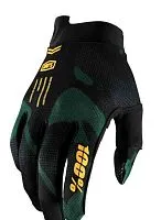 Перчатки 100% MX ITRACK Black Green 2026